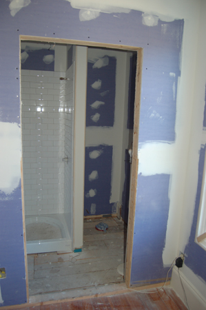 wls, const, 28, new bathroom in a Keeper's House bedroom made from two closets